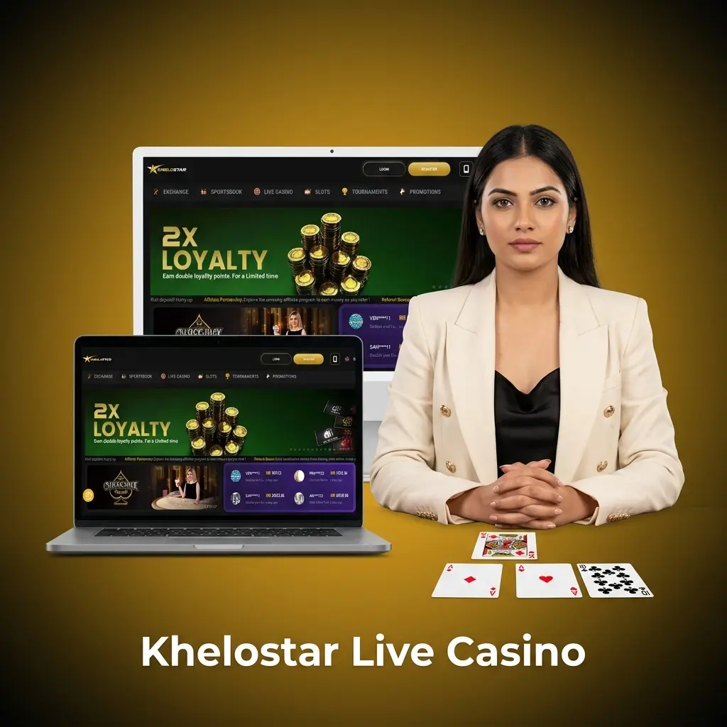 HD live casino games at Khelostar with professional dealers streaming Live Roulette, Blackjack, Baccarat, Andar Bahar and Teen Patti in INR