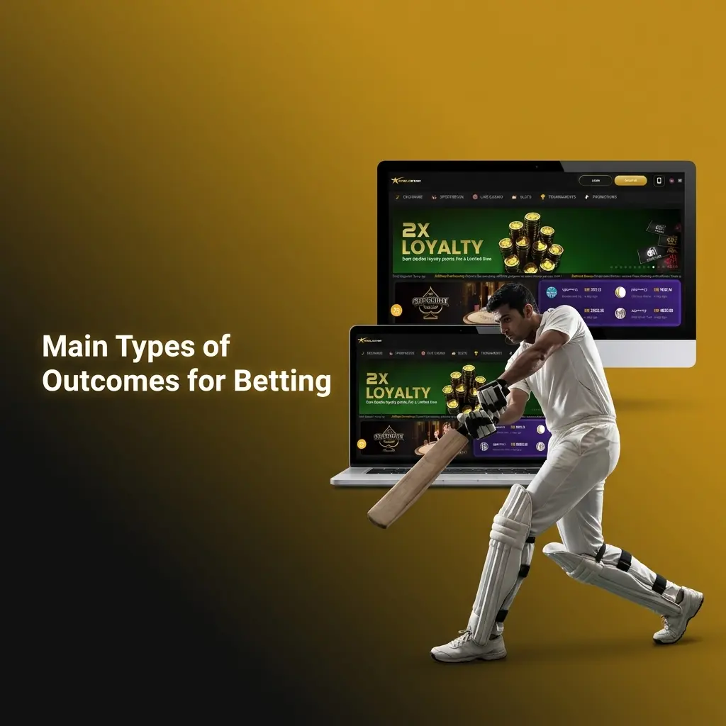 Diagram showing main types of betting outcomes including win, loss, and draw categories on Khelostar sportsbook