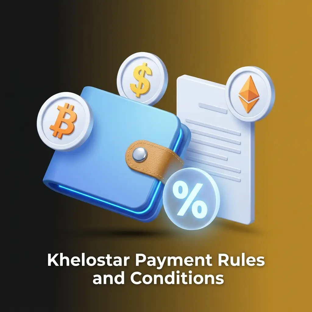 Khelostar payment rules covering KYC verification, deposit withdrawal limits, bonus wagering, and transaction conditions in India