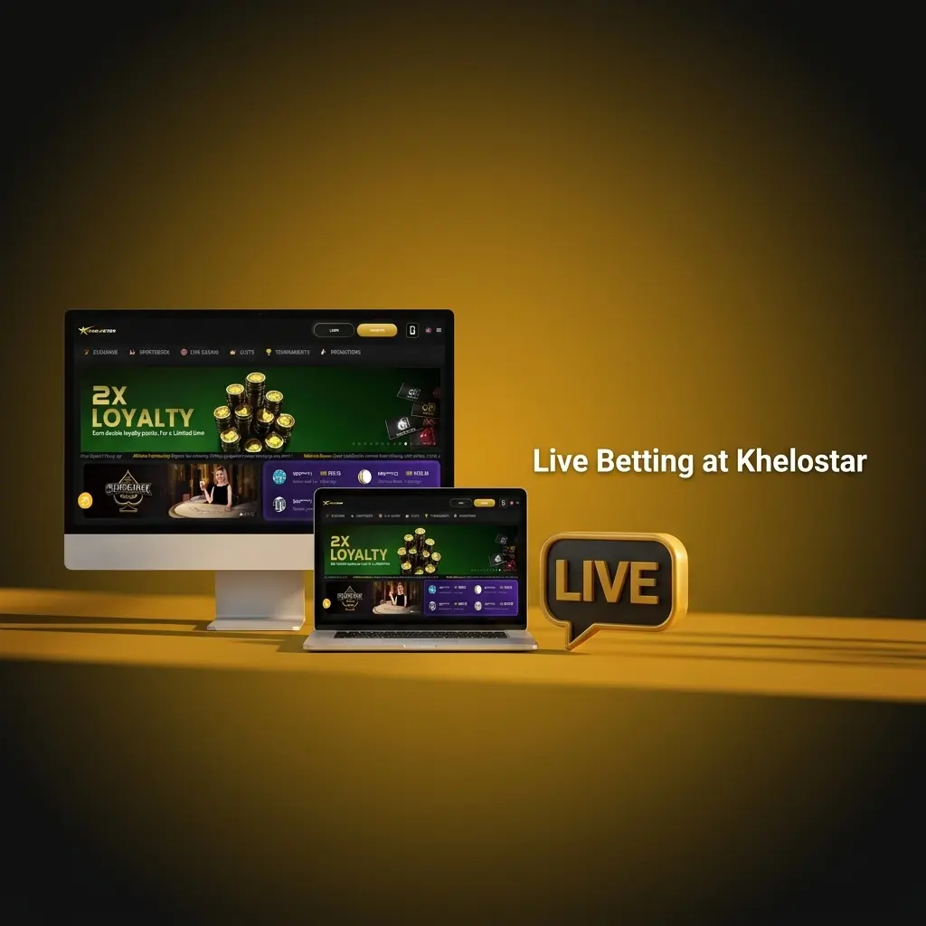 Khelostar live betting interface showing in-play odds for cricket, football and kabaddi with live score trackers