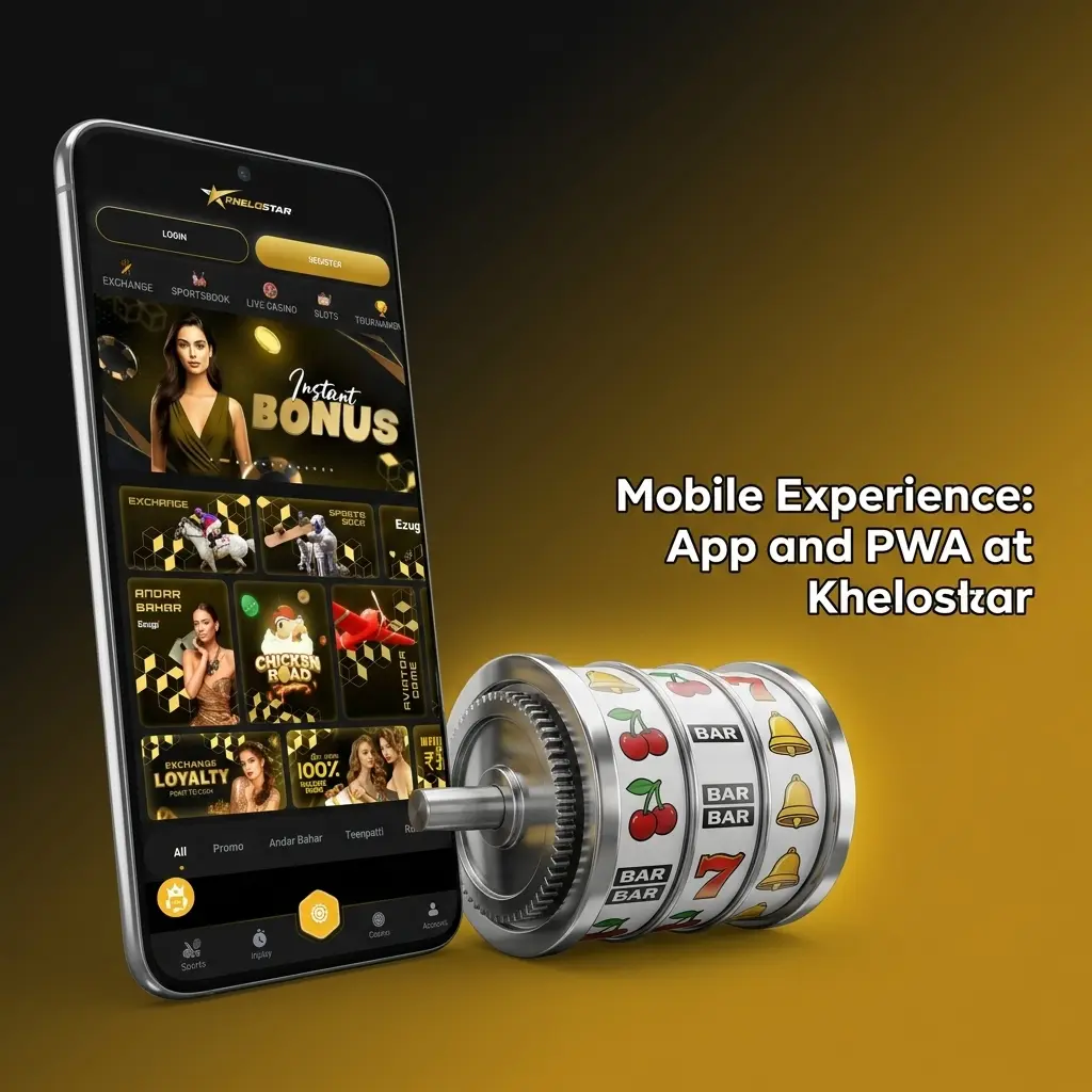 Khelostar PWA installation on smartphone showing faster loading and stable mobile betting experience