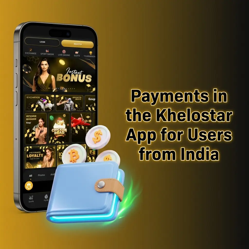 Khelostar app payment methods for India users including UPI, GPay, PhonePe, and bank deposit options in INR