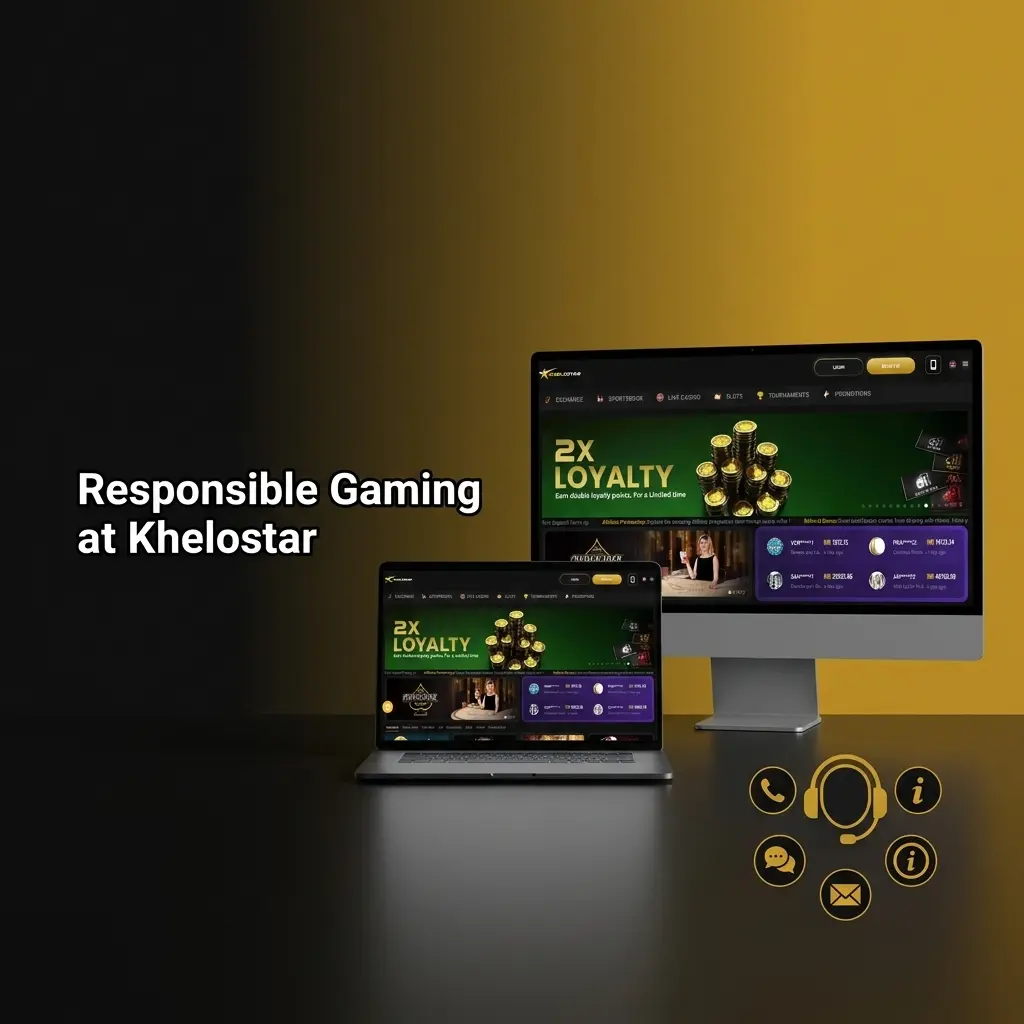Khelostar responsible gaming tools including deposit limits, self-exclusion, and session controls for safe play in India