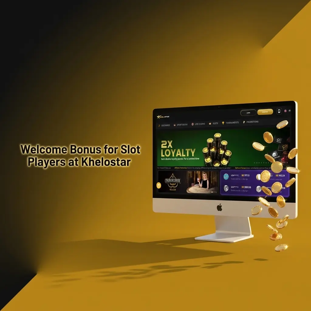 Khelostar welcome bonus for slot players offering 100% match up to INR 1,00,000 with loyalty rewards